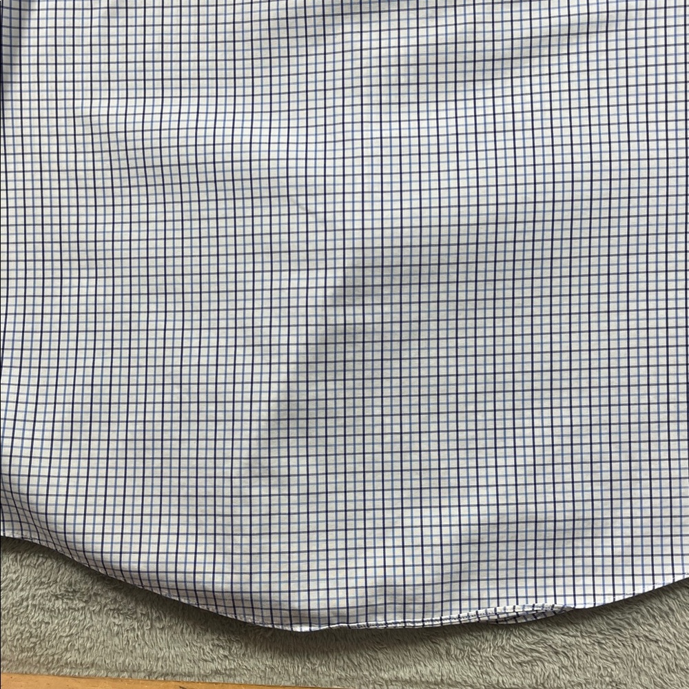 Brooks Brothers Men’s Shirt Size 17.5 -35 Blue & White Checkered Button Collar - Picture 5 of 7